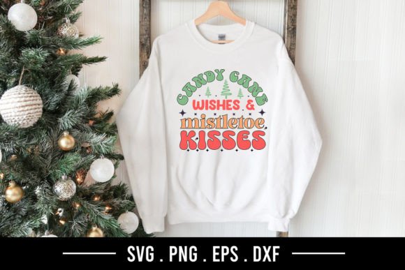 Candy Cane Wishes Mistletoe Kisses Graphics & T-Shirt Designs Review