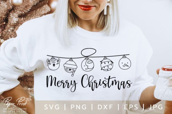 Merry and Bright SVG PNG Sublimation: Graphics & T-Shirt Designs