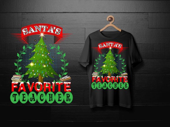 Santa s Favorite Teacher T-Shirt Graphics Review